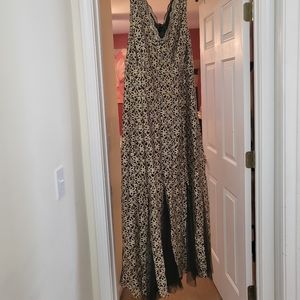 Black and Gold sparkly maxi dress